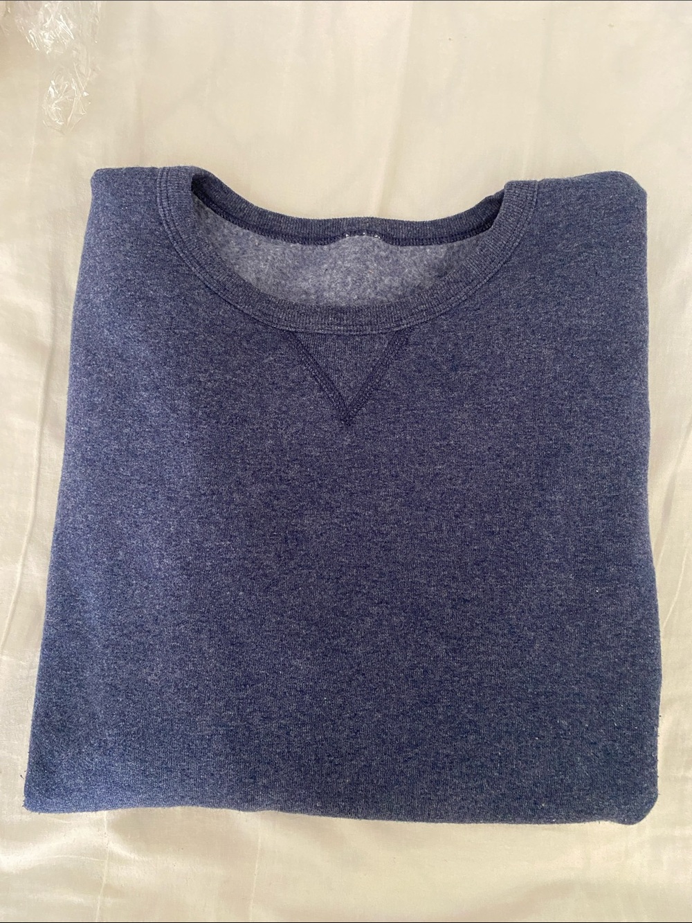 Hanes Men's Crewneck Sweater in Heather Blue